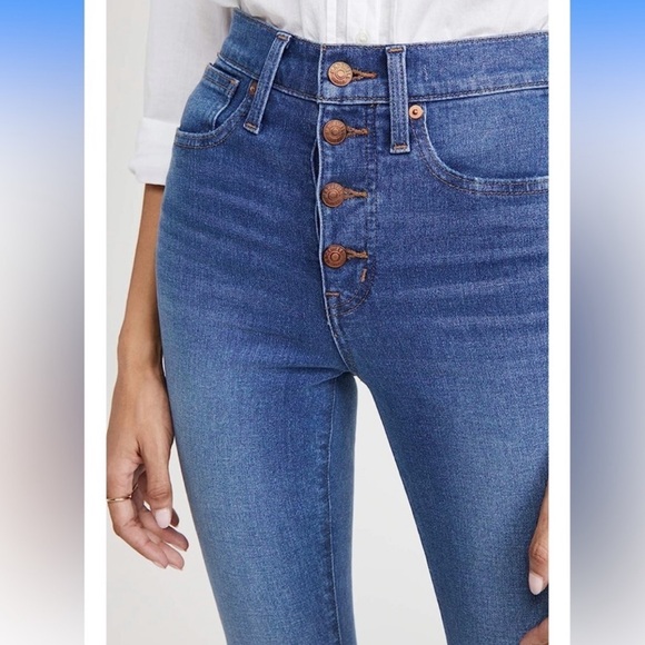 Madewell 10” High-Rise Skinny Denim Jeans Button Fly Front Size‎ W30P/26” inseam - Picture 11 of 11